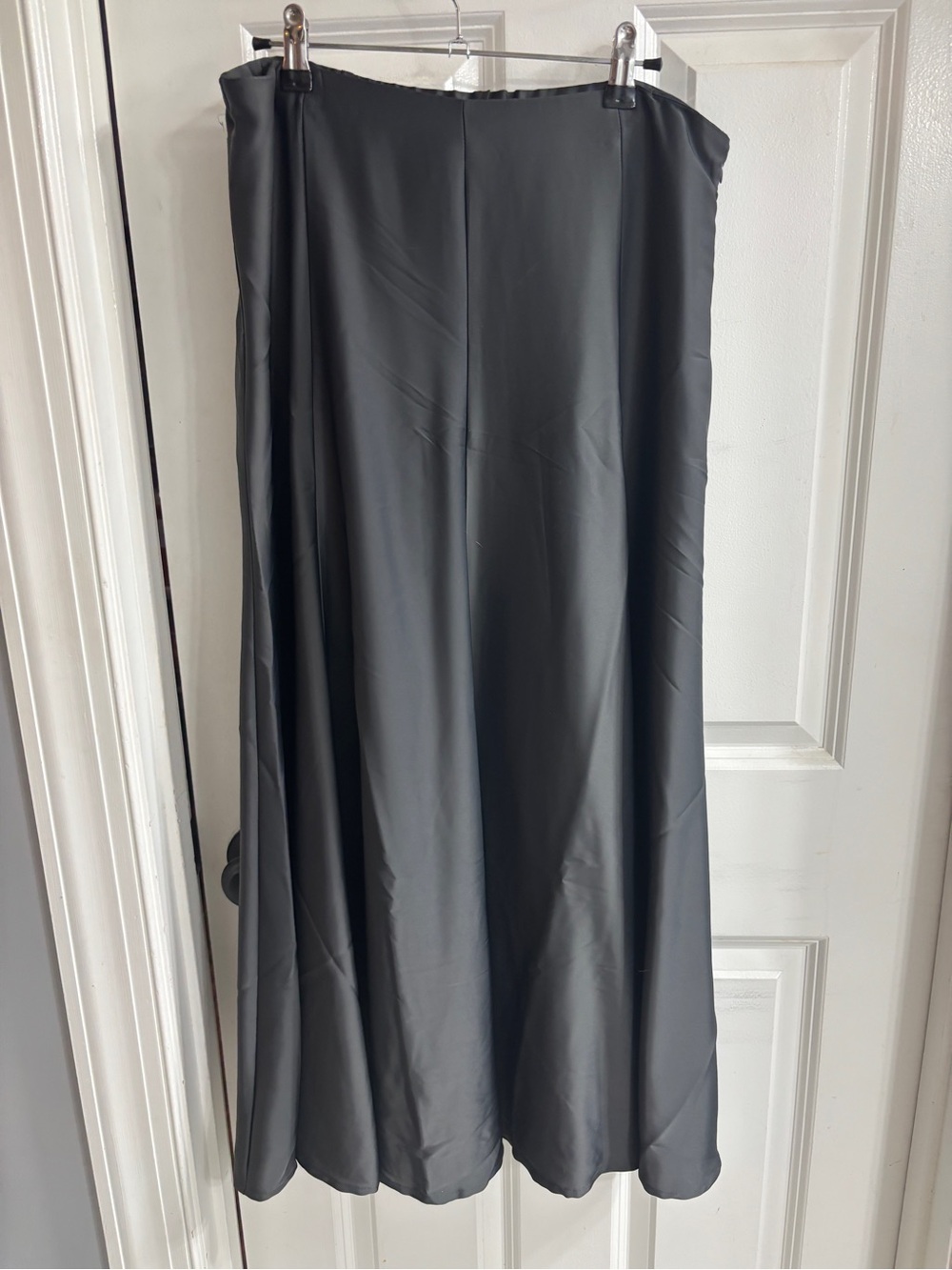 Women's Charcoal Gray Maxi Skirt - Sleek A-Line Silhouette
